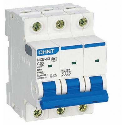 Автоматический выключатель CHINT NXB-63S, 3 модуль, C класс, 3P, 20А, 4,5кА, (CNT.296828)