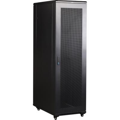 Шкаф серверный напольный TWT Business, IP20, 42U, 2055х800х1000 мм (ВхШхГ), дверь: перфорация, боковая панель: сплошная съемная, разборный, цвет: чёрн