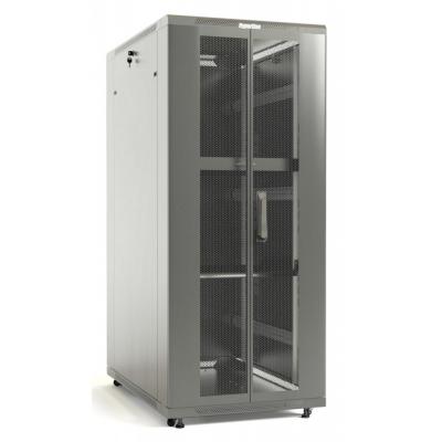 Шкаф серверный напольный Hyperline TTB, IP20, 42U, 2055х800х600 мм (ВхШхГ), дверь: двойная распашная, перфорация, боковая панель: сплошная, разборный,