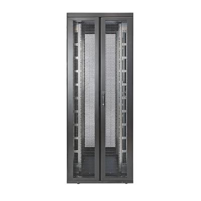 Шкаф серверный напольный Eurolan Rackcenter D9000, 42U, 2044х750х1000 мм (ВхШхГ), дверь: двойная распашная, перфорация, сварной, цвет: чёрный