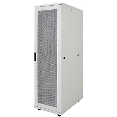 Шкаф серверный напольный ITK LINEA S, IP30, 42U, 2025х800х1200 мм (ВхШхГ), дверь: перфорация, боковая панель: сплошная съемная, разборный, цвет: серый
