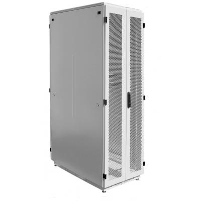 Шкаф серверный напольный ЦМО ШТК-М, IP20, 42U, 2030х600х1000 мм (ВхШхГ), дверь: перфорация, боковая панель: сплошная, цвет: серый