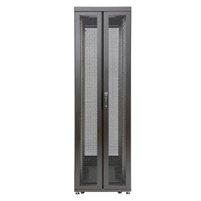 Шкаф серверный напольный Eurolan Rackcenter D9000, 42U, 2044х600х1000 мм (ВхШхГ), дверь: двойная распашная, перфорация, сварной, цвет: чёрный