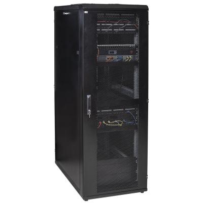 Шкаф серверный напольный ITK LINEA S, IP30, 42U, 2025х800х1000 мм (ВхШхГ), дверь: перфорация, боковая панель: сплошная съемная, разборный, цвет: чёрны