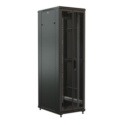 Шкаф серверный напольный WRline TT, IP20, 42U, 2055х600х600 мм (ВхШхГ), дверь: двойная распашная, перфорация, боковая панель: сплошная, разборный, цве